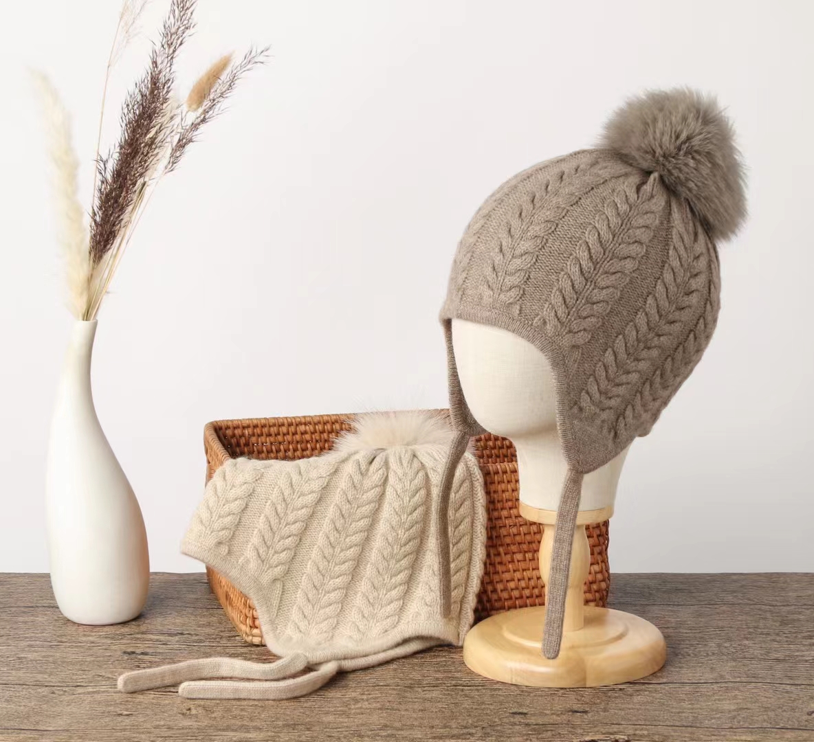 Cashmere Wool Beanie Hats